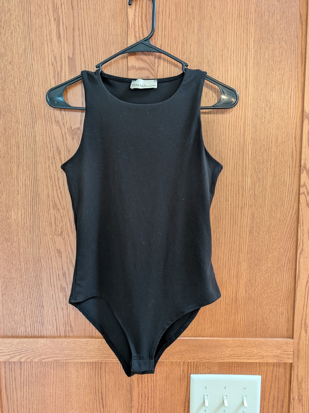 Zenana Outfitters Black Sleeveless Ribbed Bodysuit